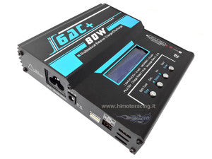 Caricabatteria rapido professionale I6AC+80W digitale (con funzione MULTI-TESTER)
