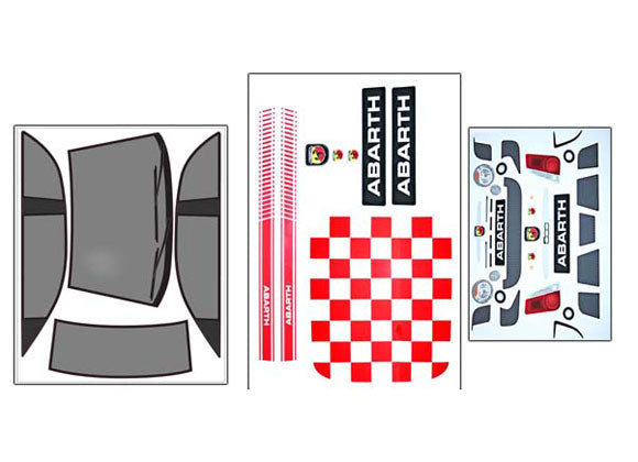 decals complete Abarth 500 EH1474 -