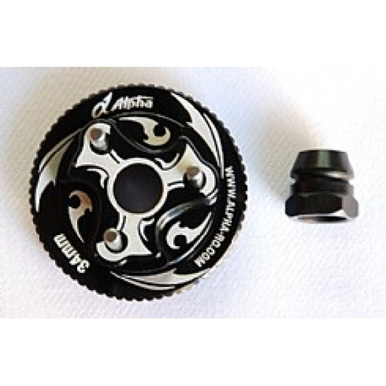 VOLANO - Alpha Plus Alpha Flywheel 34mm (black) + clutch nut