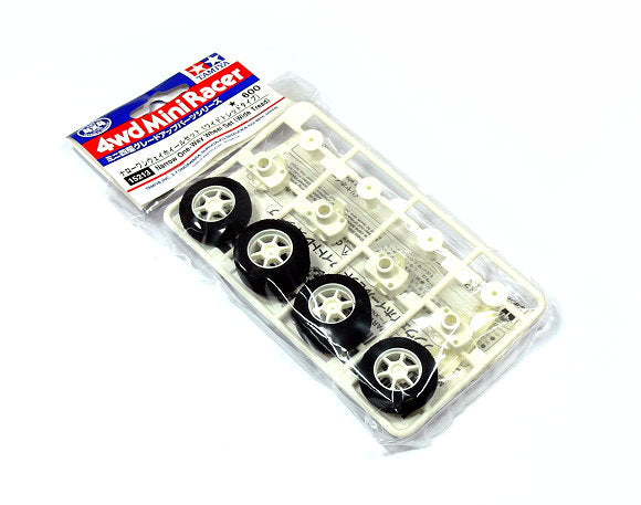 Set di ruote strette unidirezionali TAMIYA Mini 4WD Model Racing (battistrada largo) 15213