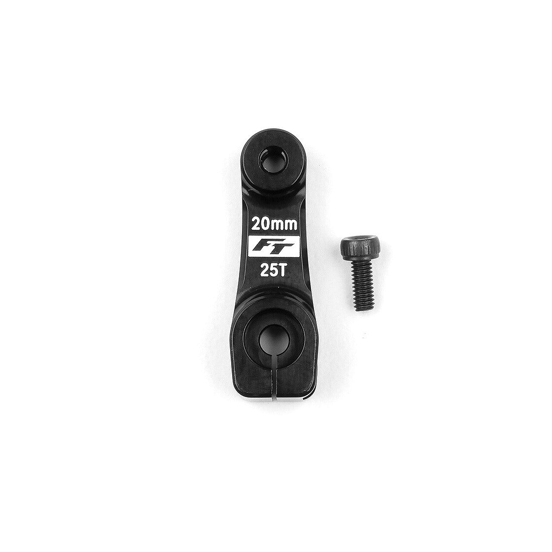 Team Associated RC8 FT Aluminum Clamping Servo Horn, 25t, 20mm, -2mm Offset