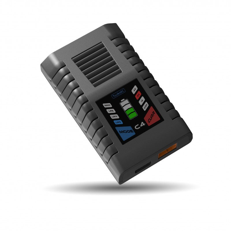 ToolkitRC C4 Caricabatterie 4A Lipo/LiHV/LiFe 1-4s,NiMh 5-8s AC 100-240V
