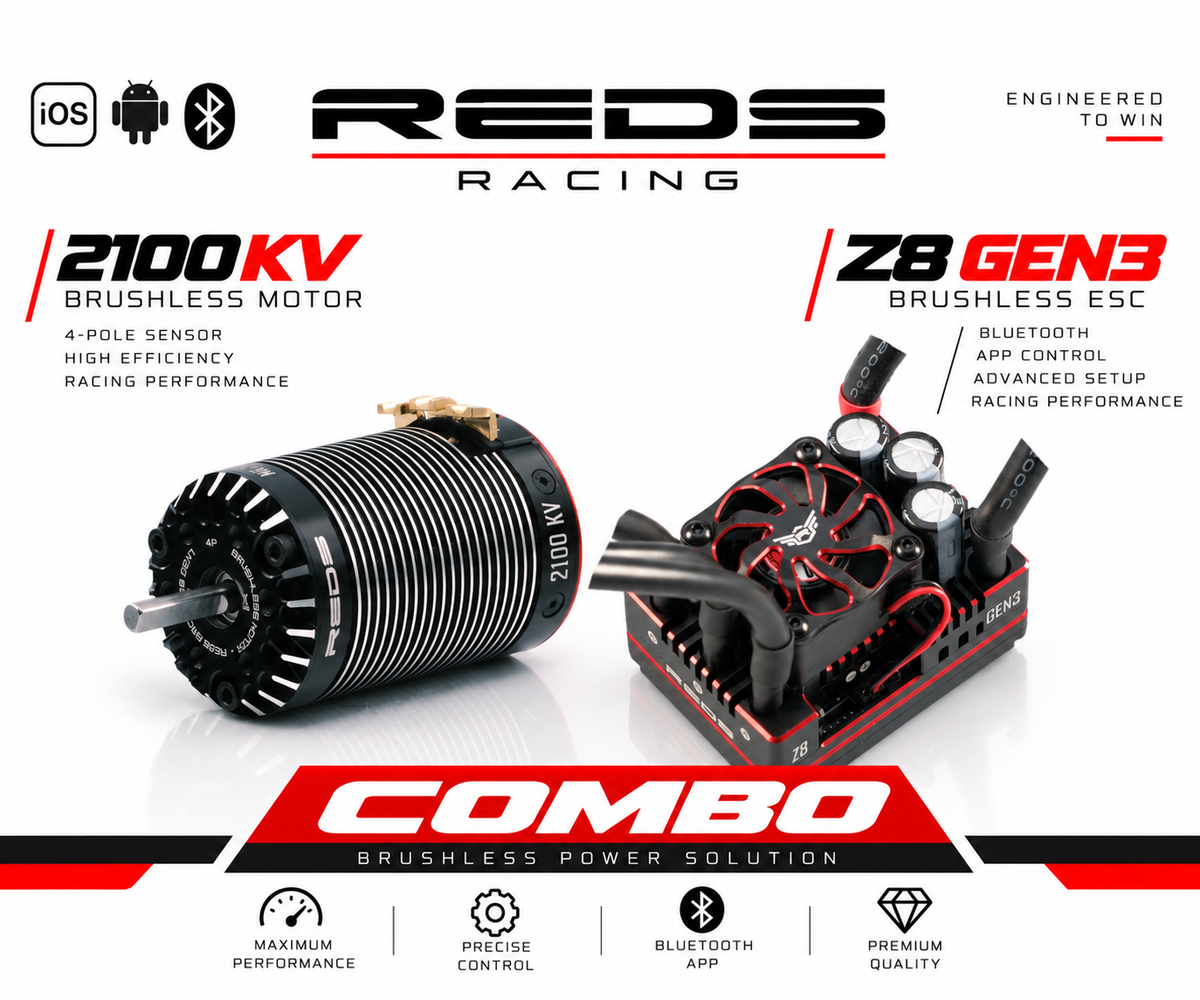 PERFORMANCE REDS V8 G7 2100KV ESC Z8 G3 - COMBO