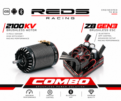 PERFORMANCE REDS V8 G7 2100KV ESC Z8 G3 - COMBO