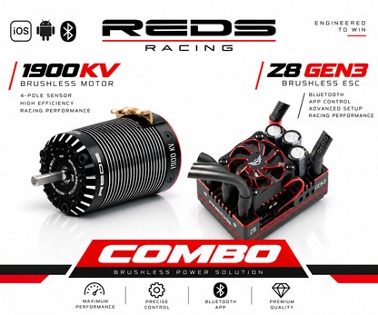 PERFORMANCE REDS V8 G7 1900KV ESC Z8 G3 - COMBO COEG0005